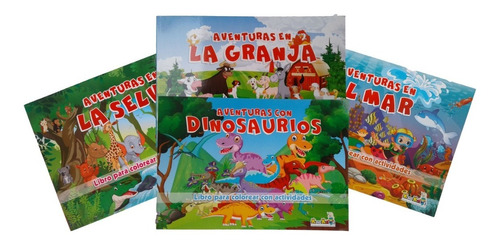 4 Libros De Aventuras Para Colorear Con Actividades