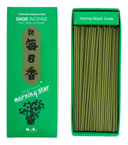 Nippon Kodo Morning Star - Sage 200 Varillas Y Soporte, Inci