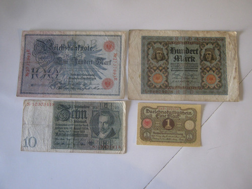 Lote 4 Billetes Alemanes Diferentes
