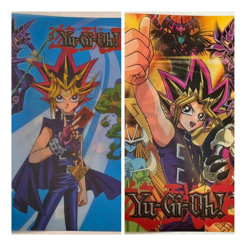 Fólder Yu-gi-oh! De Plástico Con Sujetador 6 Piezas