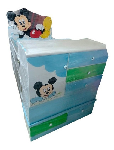 Cama Cuna 1 1/2 Para Niño Micky En Acabado Puro Duko 