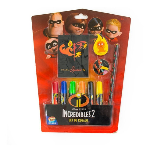 Incredibles 2 Set De Regalo Para Niños Escolar Útiles