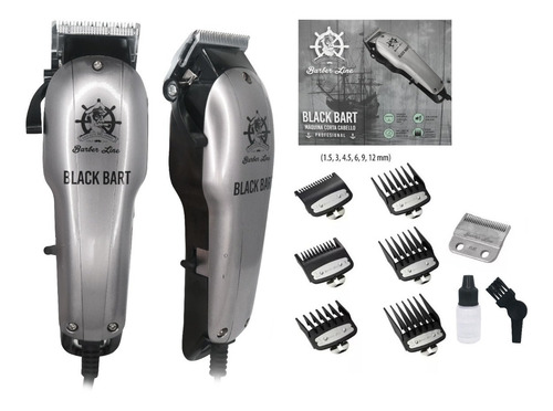 Maquina Corta Pelo Black Bart Barber Line Eurostil Barbería