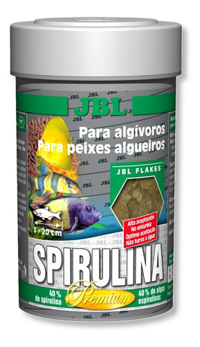 Ração Jbl Spirulina Premium 160g Peixes Herbívoros Aquário