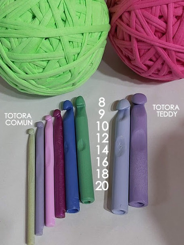 Aguja Totora Crochet N°9 Calidad Olivas No Planas Mejores