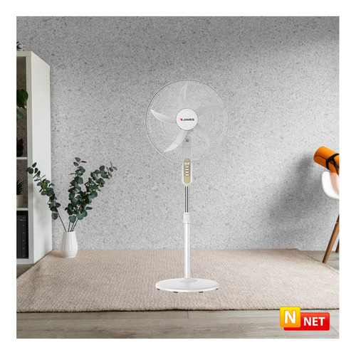 Ventilador de pie James VP 20 blanco, 500 mm de diámetro 220 V