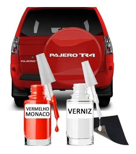 Tinta Tira Risco Automotivo Mitsubishi Tr4 Vermelho Monaco**