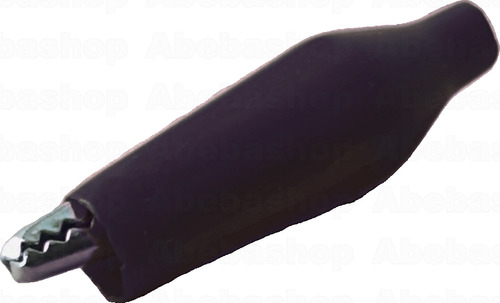 Clip Cocodrilo 35mm Negro Multimetro Tester-p