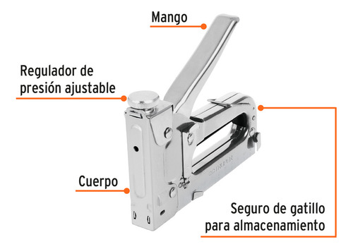 Engrapadora Tipo Pistola ¼'5/16' 3/8' 200 Grapas 17963