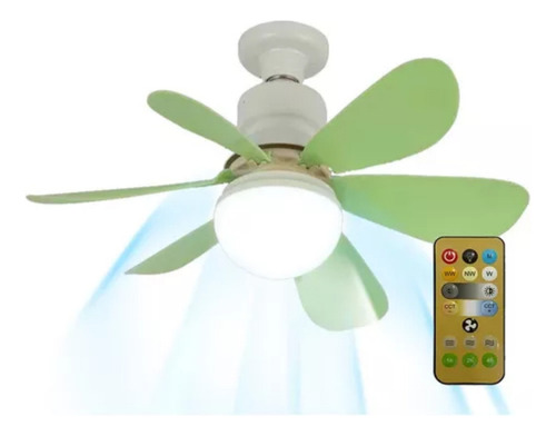 Ventilador De Techo Led Pequeño Con Control Remoto Y Luz .