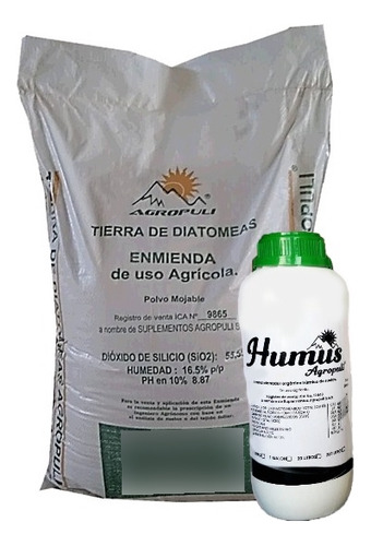 Diatomeas 2kg + 1 Litro De Humus Agropuli