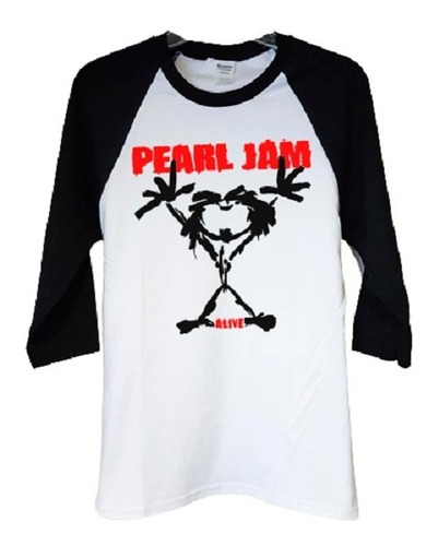 Pearl Jam Alive Polera 3/4  Grunge Hard Rock Abominatron