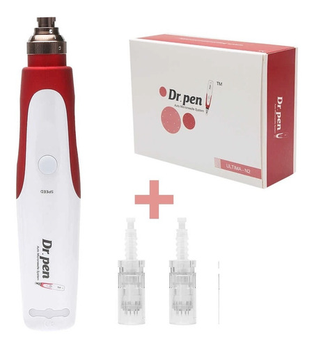 Imagen 1 de 10 de Dermapen Anti Acne Arrugas Flacidez Estrias Manchas + 2 Cart