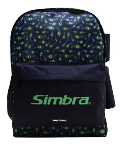 Mochila Hockey Simbra Funda Porta Palo Ropa Bocha Reforzada Color Verde/Azul