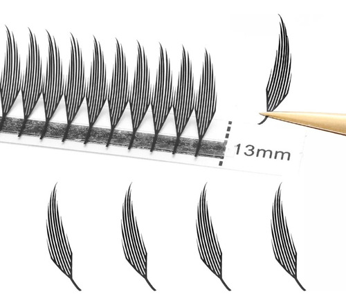 Extensión De Pestañas Estilo Anime Easy Fans Tipo Pluma