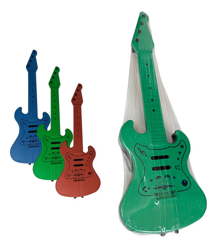Kit 50 Guitarra Plástico Brinquedo Musical Infantil Festa 