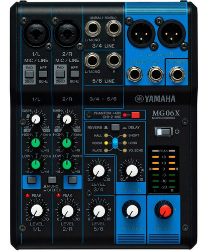 Yamaha Mg06x Consola De 6 Canales Con Efectos - Audionet