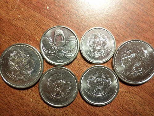 Moedas Brasileiras Antigas 10, 20 E 50 Centavos 1986 A 1989.