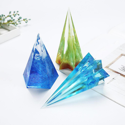 Molde De Silicona Tipo Cónico, Moldes Piramidal Hexágono