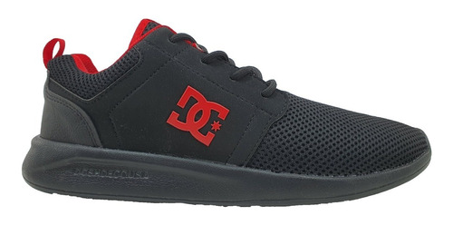 Dc Zapatillas Lifestyle Hombre Midway Sn Neg-rojo-neg Ras