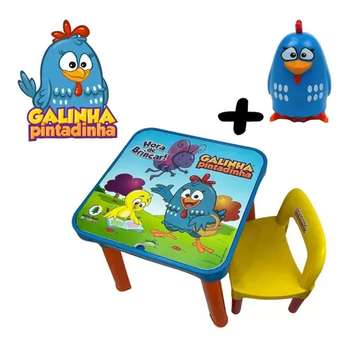 Mesinha infantil com Cadeira Galinha Pintadinha R.360 - Monte Líbano