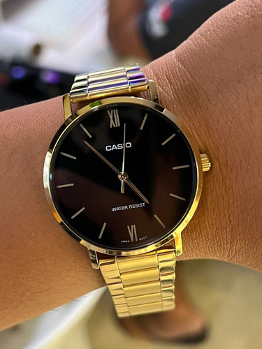 Reloj Hombre Casio Enticer Mtp-vt01g-1 Correa Acero Análogo