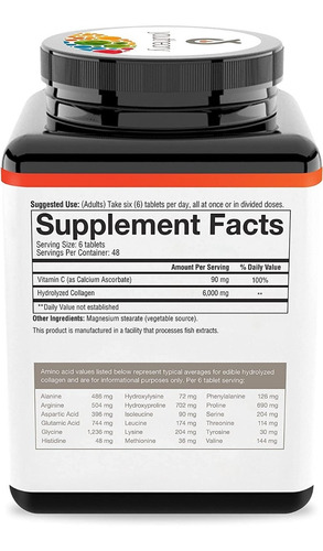 Youtheory Advanced Colágeno Con Vitamina C X 290 Tabletas