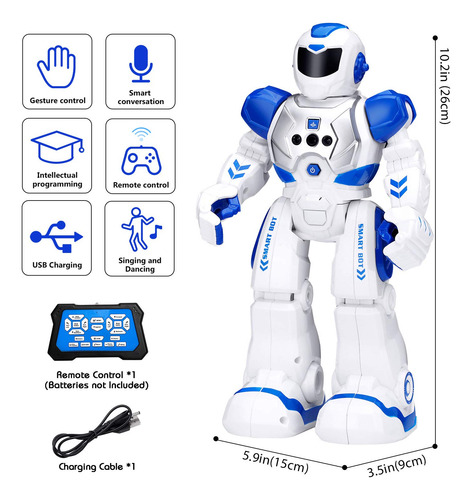Robot Control Remoto Sonidos Niños Regalo Navidad 14