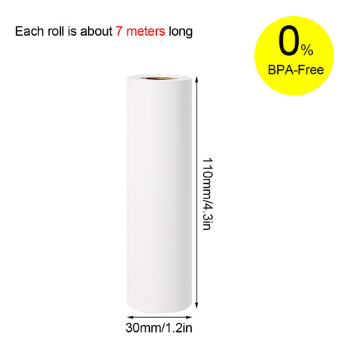 Cx Rollo De Papel Térmico Blanco No Adhesivo Poooli De 110