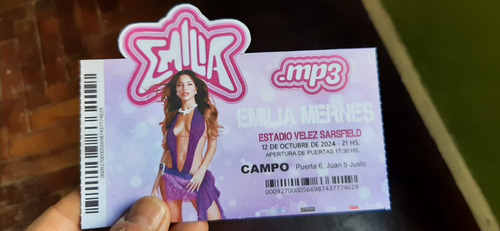 Reimpresión Entradas Físicas Emilia Mernes En Velez 12/10/24