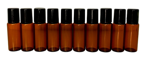 Kit 10 - Vidrinho Roll On Vidro Ambar 5ml Sinergia Promoção