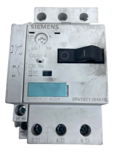 Siemens 3rv1011-0ha10 , Disyuntor 3rv1901-1a (Usado)