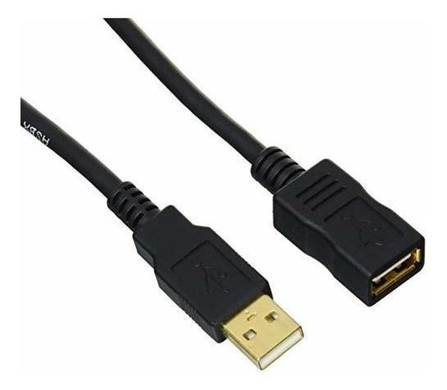 Cable Extension Usb 2.0 Conector Dama 9,8 Pie Negro Cm