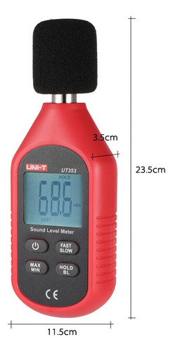Medidor De Nível De Som Uni-t Ut353 Medição De Ruído 30-130d