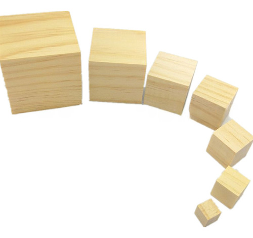 Cubos De Pino 5cm 4pzas 234g 123cm Color Madera Diy
