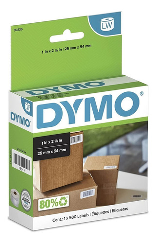 Etiquetas Impresora Dymo Labelwriter 450 Turbo 500 Etiquetas Color Blanco