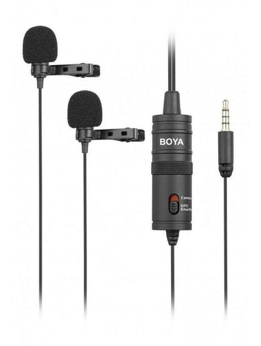 Imagem 2 de 2 de Microfones Boya BY-M1DM condensador omnidirecional preto