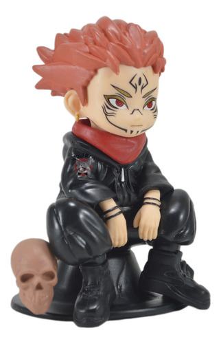 Figura Muñeco Jujutsu Kaisen Sukuna Sentado Negro