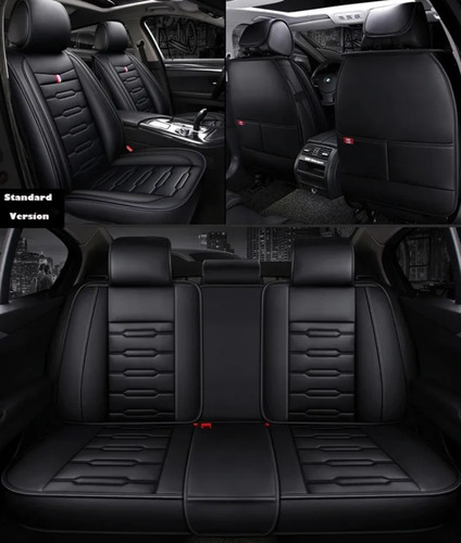 Kit Funda Cubre Asiento Auto Premium Luxury Con 4 Almoadilla