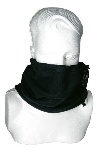 Bufanda Polar Cuello Ajustable Negra Grande Con Jareta 3 Pak