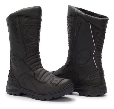 Bota Acero Cuero Legitimo Carbon Touring Moto 