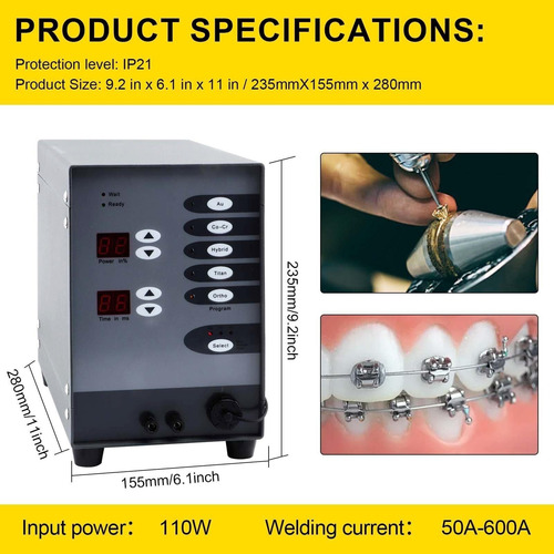 Soldador Automático De Joyería Táctil Cnc 100w 0.2-6mm