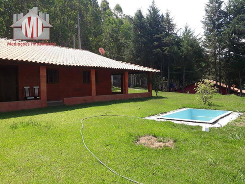 Chácara Arborizada Com Riacho, Ótimo Bairro, 02 Dormitórios À Venda, 2000 M² Por R$ 280.000 - Pedra Bela/sp - Ch0046