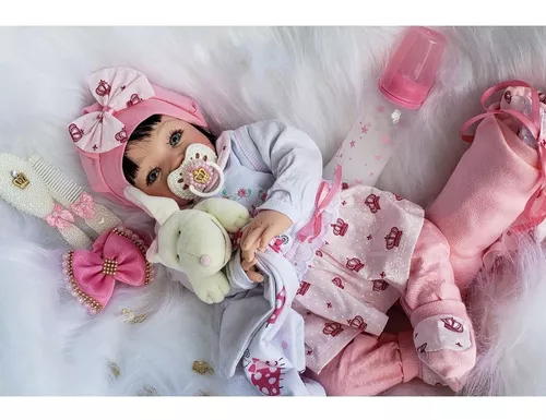 Boneca Bebe Reborn Morena Princesa