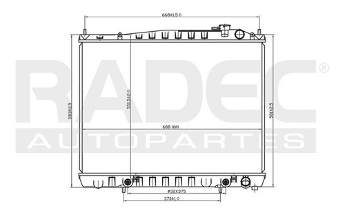 Radiador  Pathfinder 96-00 V6 3.3 Lts Automatico