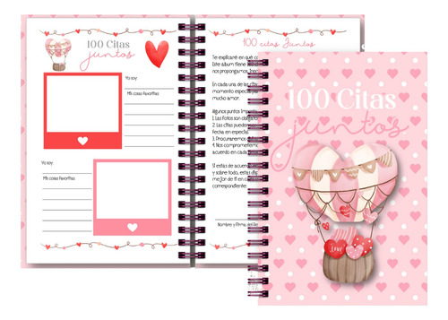 Cuaderno 100 Citas Juntos - Varios Modelos A Color - Únicos