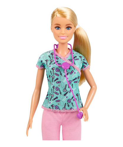 Barbie Enfermera Muñeca Con Estetoscopio Careers Profesiones