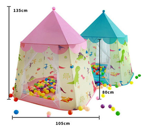 Unisex Niños Jugar Tienda Castillo Casa De Juegos Rosa/azul
