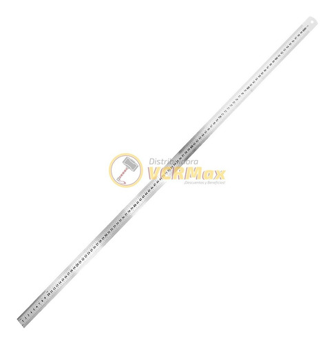 Imagen 3 de 10 de Regla Metálica Acero 100 Cm / 40 Pulgadas Flexible Gruesa