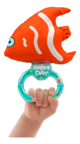 Sonaja De Tela Emi Color Naranja Diseño Pez